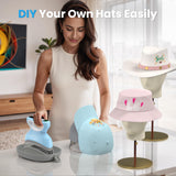 Calogy Hat Press Heat Machine for Caps, Mini Portable Hat Heat Press with Timer, Max 410℉,Precision Temp Control ±5℉, Fast & Evenly Heating Curved Plate for Vinyl Transfer, Sublimation, Iron (Blue) Calogy