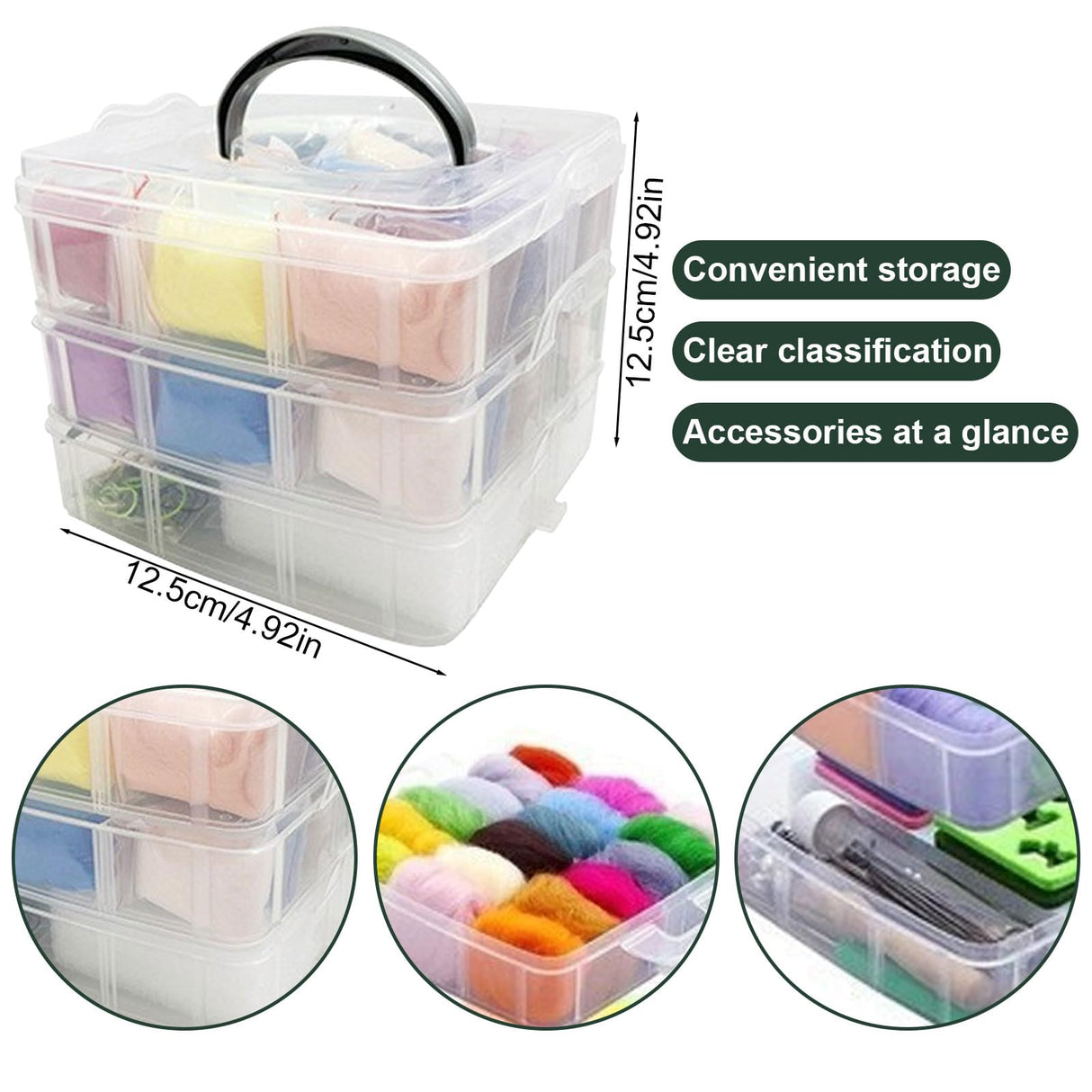 HDFCLUP Needle Felting Kit, Needle Felt Kits for Beginners, Wool Roving Set 40 Rolls, Needle Felting Tools Kit Wool Felt Tools with Instruction Included for Felted Animal Needle Felting Supplies HDFCLUP