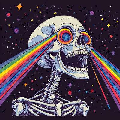 VividMeng Skull Diamond Art Kits for Adults,Rainbow Diamond Painting Kit for Adults,DIY Full Drill Diamond Painting Skull Gem Art and Crafts 13.78x13.78inch