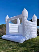 White Bounce House, Oxford Fabric Bounce House Castle with Blower ，Perfect for Kids, Family, Wedding (13x13x12FT, Weddings) GZYSINFLA