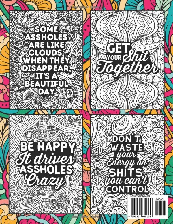 Self-Love Positive Thoughts & Swear Words: Inspirational Quotes & Motivational Coloring Book for Adults