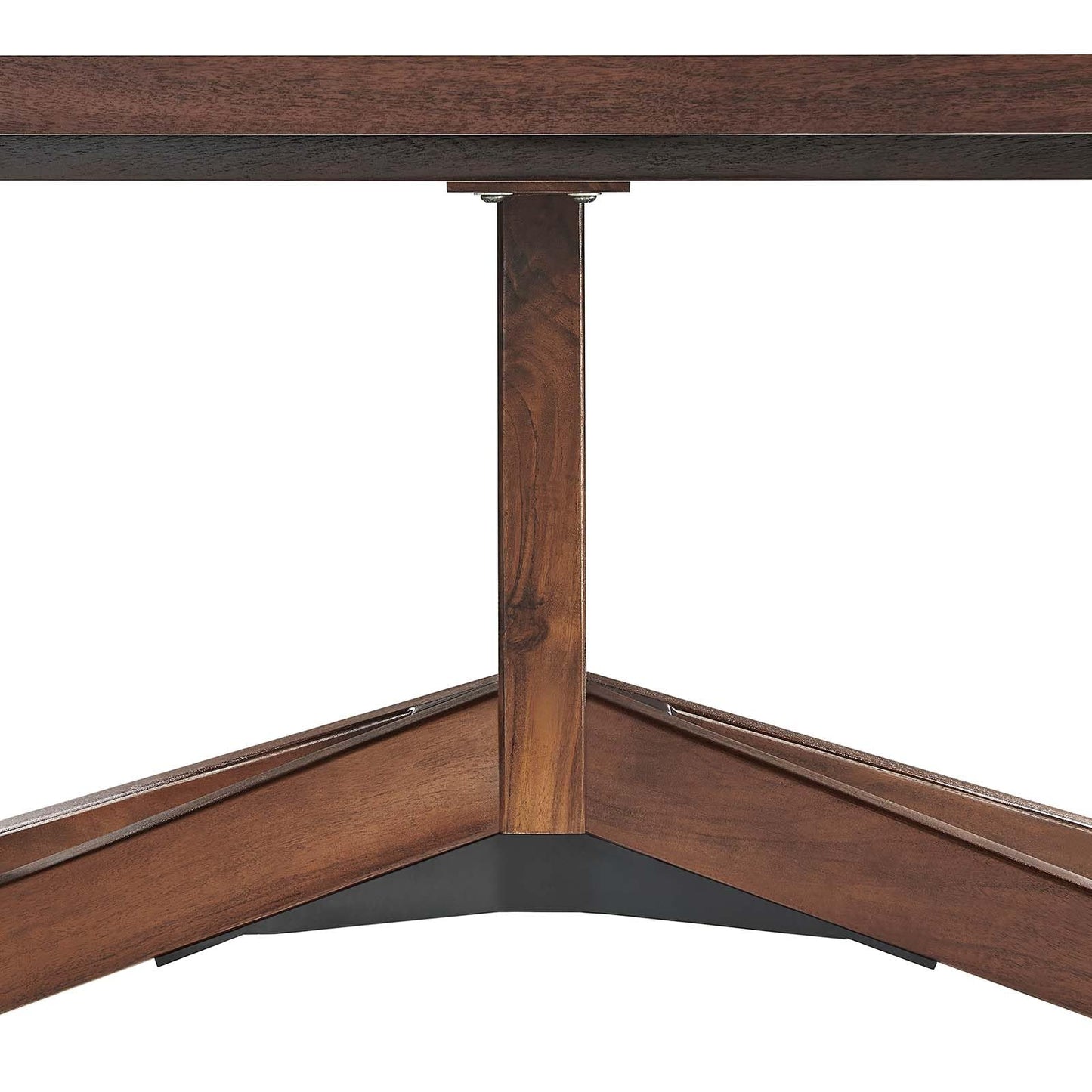 Modway Victor 95" Dining Room Modern Conference Table-Acacia Wood-Seats 10, Walnut - WoodArtSupply