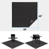 DocSafe Large Under Grill Mat 48" Square Fire Pit Mat,4 Layers Fireproof Mat Grill Pads Protect for Deck,Patio,Outdoor Charcoal,Smokers,Wood Floor,Indoor Fireplace Mat,Reusable Oil-Proof＆Waterproof DocSafe