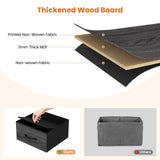 HAUOMS Bookshelf with 8 Fabric Drawers, 7-Tier Bookcase with Baffles Display Shelves, Industrial Large Book Shelf for Living Room Home Office, Grey HAUOMS