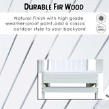 Outsunny Wooden Adirondack Chair, Outdoor Patio Lawn Chair with Cup Holder, Weather Resistant Lawn Furniture, Classic Lounge for Deck, Garden, Backyard, Fire Pit, White Outsunny