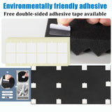 4 Pack Acoustic Panels, 48 x 24 x 2" Sound Proof Foam High Density Studio Wedge Tiles Fire Resistant Acoustic Panels for Home,Office, Recording Room, Studio (Black-4 Pack) shipxinfuren