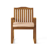 Christopher Knight Home Della Acacia Wood Outdor Dining Chairs, 2-Pcs Set, Teak Finish With Rustic Metal Christopher Knight Home