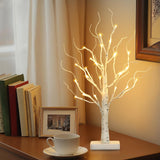 Vanthylit Lighted Birch Tree Battery Powered Tabletop Tree Decorations for Home Mantle Party Christmas Decorations (22 Inch) Vanthylit
