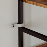 IRONCK Bookcases and Bookshelves Triple Wide 5 Tiers Industrial Bookshelf, Large Etagere Bookshelf Open Display Shelves with Metal Frame for Living Room Bedroom Home Office IRONCK