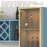 Simple Inverted Wine Glass Rack With LED light ，Large bar glass display shelf，Suspended bar display cabinet for liquor，Home use wooden wine rack wall mounted，Living room, bar, kitchen(Teak,120cm/47in) SEIFE