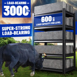 72''H Garage Shelving 2500lbs Heavy Duty Shelving 5T Adjustable Metal Shelves 35.4''W Garage Storage Shelves Easy to Assemable Shelving Units Utility Industaial Standing Shelf for Basemet Warehouses EWZXDB