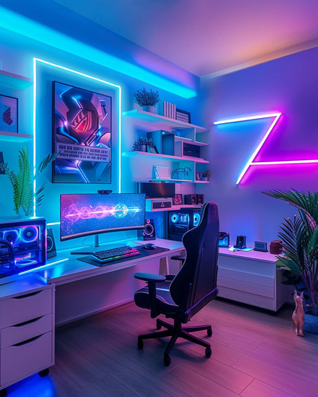LED Strip Lights, HitLights 4 Pre-Cut 1ft/4ft Small Light Strips Dimmable, RGB 5050 Color Changing LED Tape Light with Remote and UL-Listed Adapter for TV Backlight, Bedroom, Cabinet Shelf Display HitLights