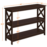 Yaheetech Television Stands & Entertainment Centers with 3 Tier Storage Shelf TV Stand for Living Room, Espresso Yaheetech