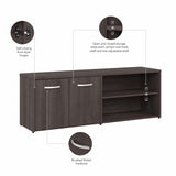 Bush Business Furniture Studio C Low Storage Cabinet with Doors and Shelves, Storm Gray (SCS160SG) Bush Business Furniture