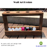 Ping Pong Paddle Holder Rack Rustic with Pre-Buried Sleeves Bolt Crack-Preventing Design Wood Table Tennis Ball Wall Mounted Storage Shelf (Rustic Wood) ozlvii