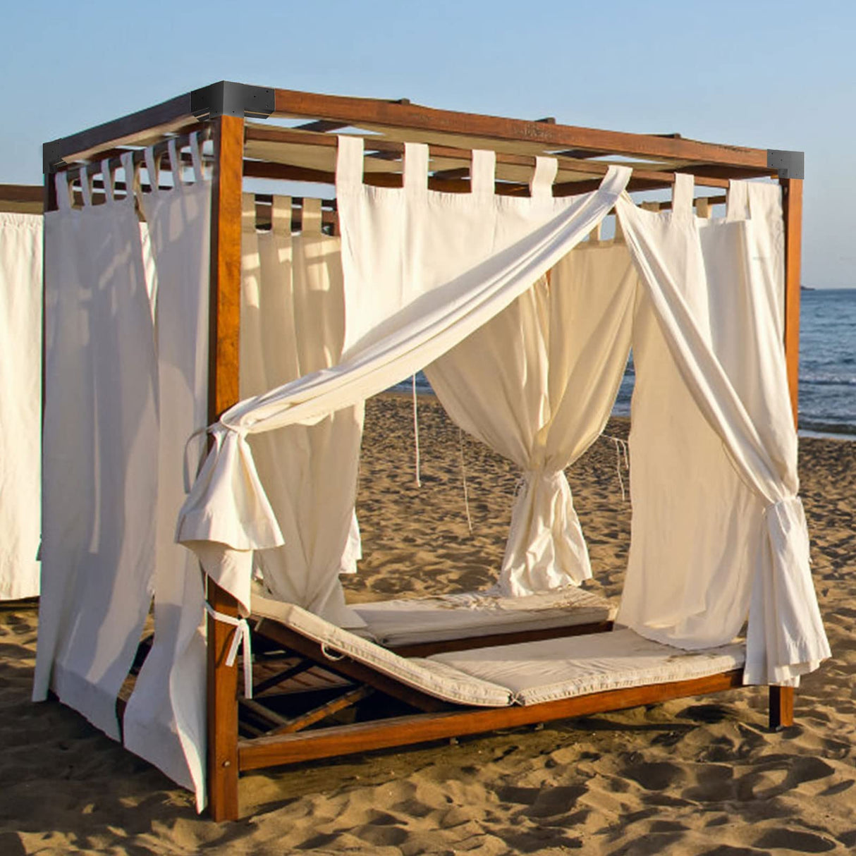 Wilkblck Pergola Brackets, 4PCS Woodworks Pergola Kit 3-Way Right Angle Corner Bracket Elevated Wood Stand Kit Pergola/Gazebo Kit Hardware for 4x4 Lumber Wilkblck