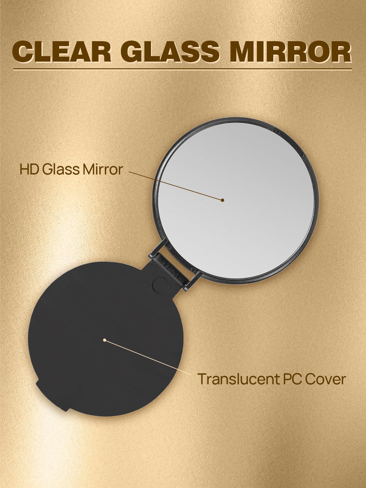 Qislee Compact Mirror Bulk, Round Makeup Bulk Compact Mirrors for Purse, Set of 36 (White) Qislee