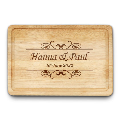 Personalised Chopping Board Cheese Board Oak Wooden Cutting Board Anniversary Wedding Gifts Laser Chopping Board Custom Anniversary Home Decor Gift - WoodArtSupply