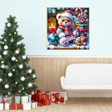 Christmas Bear 5D DIY Diamond Painting Kits for Adults, Christmas Diamond Art Kits for Beginners, Full Drill Winter Dot Painting Gem Art Kits for Home Wall Decor13.78 x13.78 Inch 5DDIYART