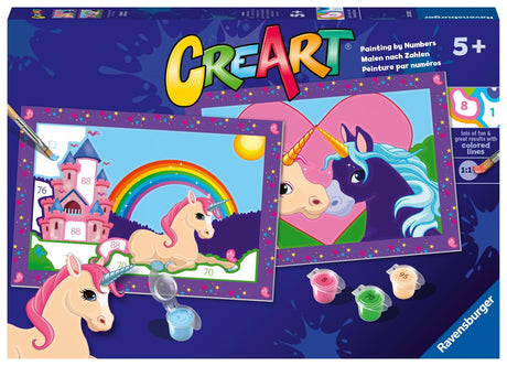 Ravensburger Magical Unicorns Paint by Numbers Kit for Kids - 23558 - Painting Arts and Crafts for Ages 5 and Up Ravensburger