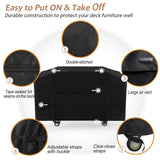 NettyPro Griddle Cover for Blackstone 36 inch Griddle Waterproof UV Resistant 4 Burner Flat Top Gas Grill Cover for Blackstone 36" Griddle Cooking Station and Camp Chef FTG600, Black NettyPro
