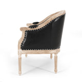 Christopher Knight Home Faye Tufted Upholstered Loveseat - Midnight Black/Gray Christopher Knight Home