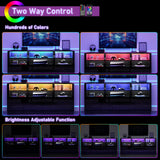 Bolonbi 70 Inch LED TV Stand for 75/80/85 Inch TV,Modern Gaming Entertainment Center with Storage Shelves and Doors,High Gloss TV Media Console for Living Room,RGB LED Lights,Black Bolonbi