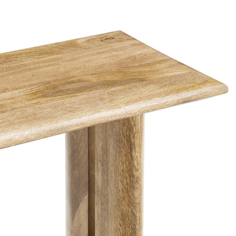 Modway Amistad 46" Solid Wood Modern Farmhouse Console Table in Oak Modway