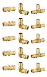 EFIELD 1/2 Inch 2 x100 ft Pex-b Pipe/Tubing(200 Ft), For Potable Water, Cold Hot Water, Brass Fitting, Crimping Clamp Tool, Cinch Clamps, Cutter Combo Kit (All in One) EFIELD