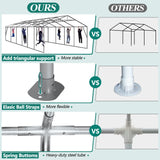 GARTOO 20' x 40' Heavy Duty Party Tent - Outdoor Wedding Gazebo Event Shelter Canopy with Removable Sidewall & 4 Sand Bags for Outdoor Event, Wedding, Birthday Party GARTOO