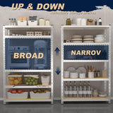 ZEUKMXOO 5 Tier Shelving Unit, 2200 lbs Metal Storage Shelves, 35.4''×15.7''×70.8'' Garage Storage Rack, Adjustable Standing Shelf Units for Pantry, Kitchen, Garage, Basement, Business, Warehouse ZEUKMXOO