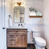 QEEIG Floating Shelf for Wall Bathroom Shelves Bedroom Kitchen Living Room Farmhouse Small Book Shelf 16 inch Set of 1, Brown (015-BN1) QEEIG