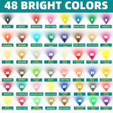 OPHIR Airbrush Paint, 50 Bottles of Model Air Brush Paint Set, Water-Based Opaque Acrylic Airbrush for Shoes, Rocks, Paper-Professional 48 Colors, 1.05 oz/Bottle OPHIR