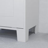 HOMCOM 31" Tilt Out Laundry Hamper, Free Standing Home Organizer Hamper, Bathroom Storage Cabinet, White HOMCOM