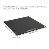 Creality Official Ender 3 Glass Bed 3D Printer Platform, 235x235MM Tempered Glass Plate Build Surface for Ender 3 PRO/Ender 5 PRO/Ender 3 S1/Ender 3 Neo/Ender 3 V2 Neo, Good Adhesion Remove Easily Creality