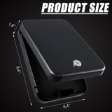 Dalmbox Car Gun Safe for Pistols Small Handgun Lock Box with Key Lock Portable Travel Pistol Safe for Car, Home, Travel (9.4" X 6.4" X 1.8") Dalmbox