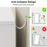 Jocoevol White 6 Drawer Dresser for Bedroom, 15.3" D x 47.2" W x 32.3" H in Simply Modern Chest of Drawers, Wood Storage Double Dresser with Deep Drawers for Living Room, Hallway Entryway, White Jocoevol