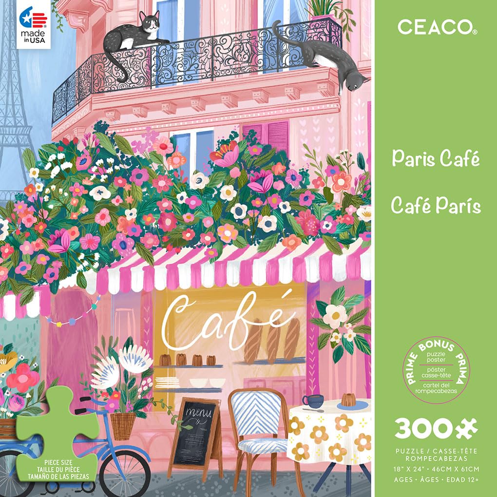 Ceaco - Paris Café - 300 Oversized Piece Jigsaw Puzzle Ceaco