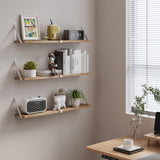 Austin yan Floating Bookshelf ，33inch, Wall Mounted Shelves for Living Room, Kitchen Organization,Bathroom, Bedroom Décor,Hanging Decorative Wall Shelves,Set of 3 White Austin yan