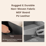 XCHAA Black Dresser with LED Lights and Power Outlet, 9 Drawers Fabric Dresser for Bedroom, Chest of Drawers for Closet, Entryway, Dressing Room, Living Room 49.6" Wide XCHAA