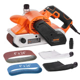 VEVOR 10AMP Belt Sander, 4" x 24" Belt Sanders for Woodworking with 6 Speeds 274-480 m/min, Powerful Sander Machine with 2 in 1 Vacuum Adapter, 2 Dust Bags, 2 Sanding Belts VEVOR