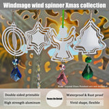 WindMage 16Packs 3inch Sublimation Wind Spinner Blanks 3D Aluminum Metal Wind Sculpture Kinetic Spinners for Yard and Garden Indoor Art Sublimation Christmas Ornament Hanging Decoration WindMage