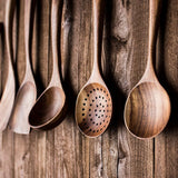 Mary Paxton Teak Kitchen Utensils,Wooden Spatula Turner Kitchenware Nonstick Pan Cookware Natural Utensils Handcrafted Cutlery Tool (wooden turner(13x3.23in)) Mary Paxton