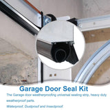 Duzzy Universal Garage Door Seals Kits, Weatherproofing Garage Door Seals Bottom Rubber with Brush and Aluminum Track Retainer Base Kit, U Shape+O Ring Heavy Duty Weatherproof Parts Kits (10 Feet) Duzzy