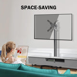 XINLEI Mobile TV Carts, Rolling TV Stand on Wheels for 13-50" Flat/Curved TVs Height Adjustable 30° Tilt Floor TV Stand Portable Monitor Stand Holds up to 44lbs Max VESA 200x200mm ML1350 XINLEI