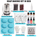 Femitu Soap Making Kit with Electronic Hot Plate, DIY Soap Making Supplies for Adults and Beginners, Including Silicon Soap Mold, 1.1 lb Glycerin Soap Base, Pouring Pot Femitu