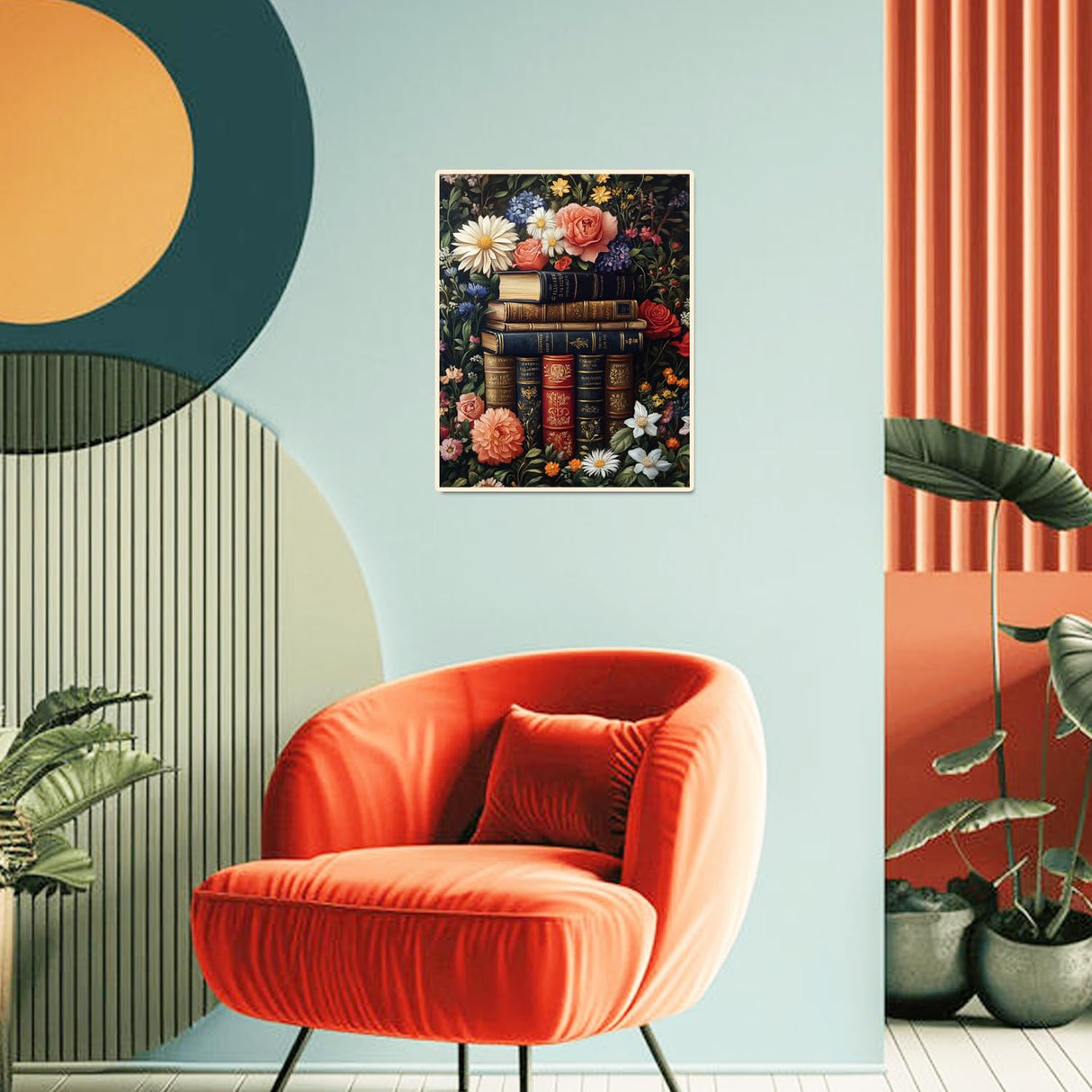 obterie Book Paint by Numbers Kit for Adults Beginner Flowers Oil Painting Kit Adult Paint by Number Kits on Canvas DIY Painting for Beginners Art by Numbers for Gifts Home Wall Decor 16x20 Inch obterie