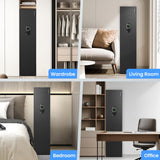 Gun Safe, 1-2 Gun Safe for Home Rifle and Pistols, Quick Access Digital Gun Safe for Rifles and Shotguns with Adjustable Gun Support & Removable Shelf, Long Gun Safe with Dual Alarm & Mute Mode silkight