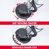 Drywall Sander, 800W Electric Sander with 12 Sanding Discs, Variable Speed 800-1800 RPM Wall Sander with Automatic Dust Removal System, LED Lights, Extendable Handle, Dust Bag & Carrying Bag Garvee