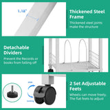 Kalrin Small Side Table, 3 Tier Moveable Small End Table, Record Player Stand with Records Shelf, Tall Nightstand for Bedroom, Living Room, Sofa, Office, Bathroom (Pure White) Kalrin